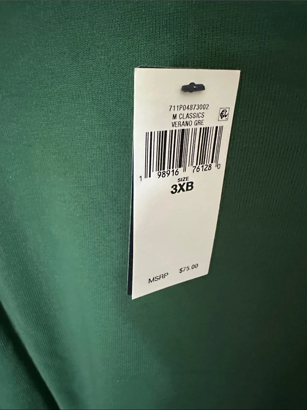 Ralph Lauren Polo Green Logo Crewneck Tee with Navy Accent
